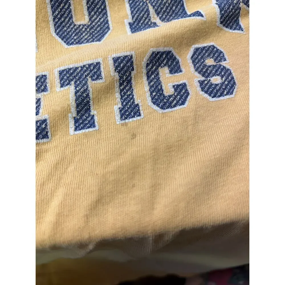 VTG Arizona Athletics Crew Neck Short Sleeve T-Shirt Mens Sz L Yellow Distressed